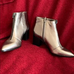 Never worn silver booties